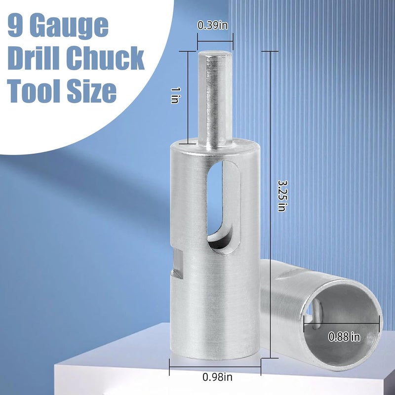 CLLOMAGY EZ Twist Fence Ties 9 Gauge Drill Chuck Tool for Chain Link Fence,Easy Twist Ties for Chain Link Wire,9 Gauge Wire Tool for Drill Chuck Fit 3/8" - Image 2
